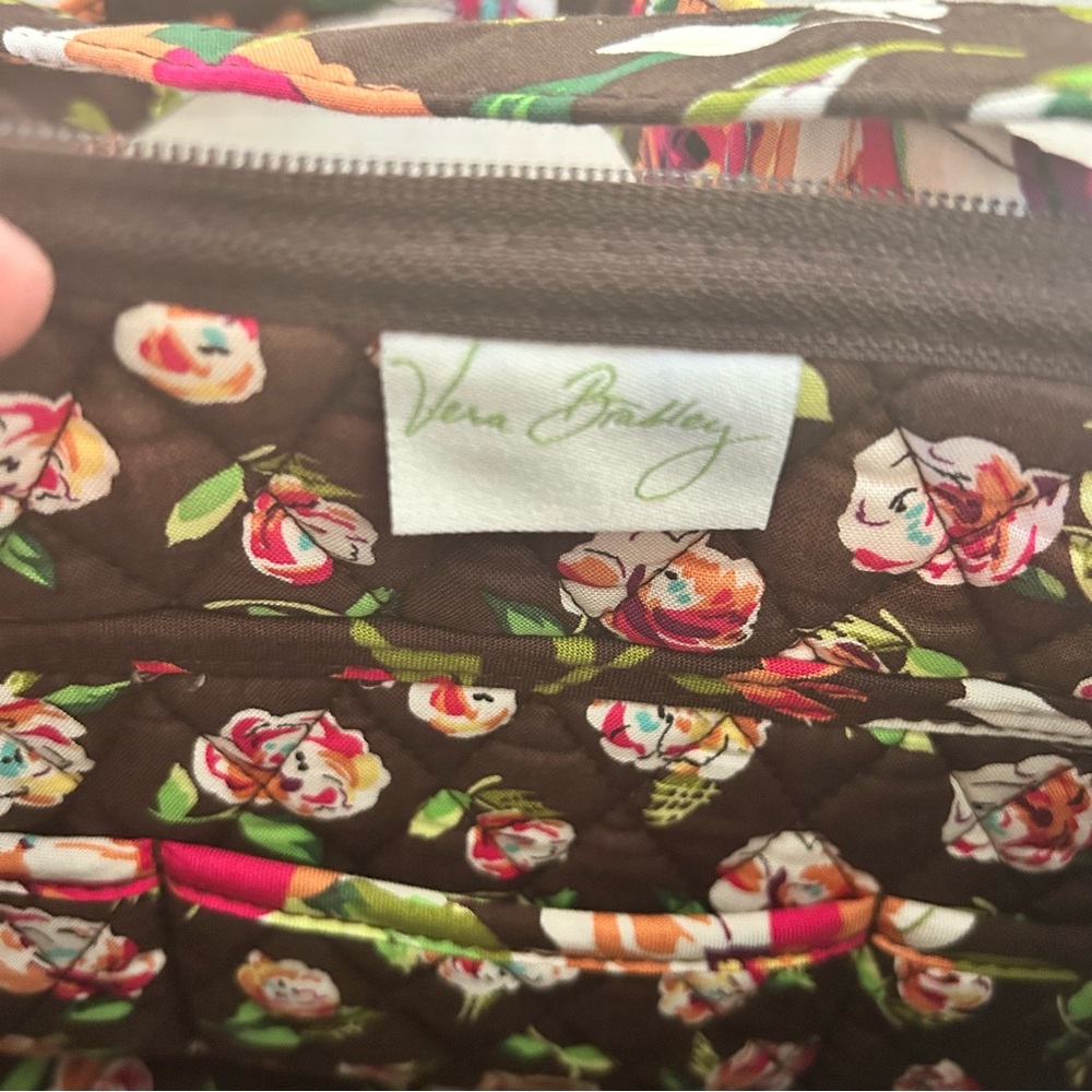 NWOT Vera Bradley Floral English Rose Adjustable Strap Shoulder Handbag - Picture 4 of 7